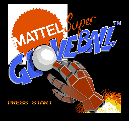 Super Glove Ball (USA) Title Screen